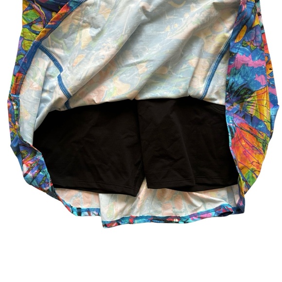 Dona Jo Ultimate Skirt Skort Fly Print Multicolor Tennis Pickleball Sz 1 Small - Picture 2 of 6